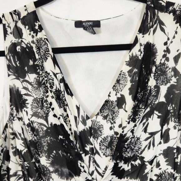 Alfani $75 2X‎ Black White Floral Sleeveless Y2K Whimsigoth Fairy Grunge Formal - Picture 3 of 11